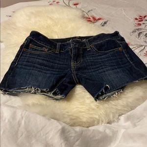 AE dark jean cutoff shorts